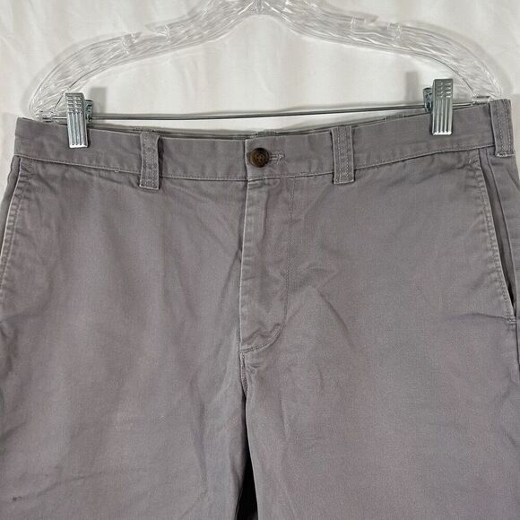 J Crew Shorts Men's 34W Grey Chino Rivington 100% Cotton Button Zip Short - Picture 2 of 9